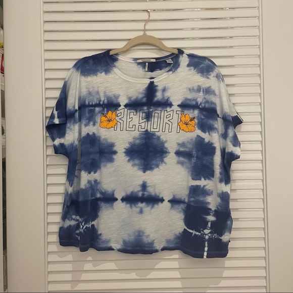 Scotch & Soda Tops - Scotch & Soda Boxy Tie-Dye Graphic Tee